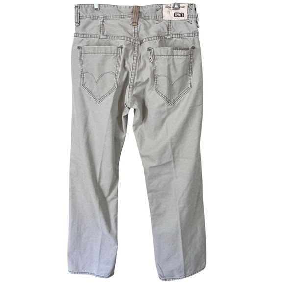 Levi's 701S Tab Twills Relaxed Straight Jeans Khaki Tan - Picture 1 of 16